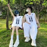 ราคา เสื้อกล้ามผู้ชายและผู้หญิง NO.11 เสื้อยืดบาสเก็ตบอล Oversize Unisex รูปแบบหลวมแขนกุด NO.19 เสื้อกั๊กแฟชั่น (27401086819)