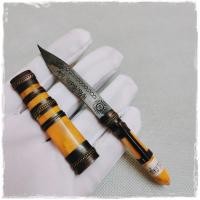 ราคา มีดหมอหลวงปู่หมุน มีดปากกาหลวงปู่หมุน เสาร์๕ จารยันต์เต็มใบ ด้ามฝักสีเหลืองกระดูกเก่า (26980914402)