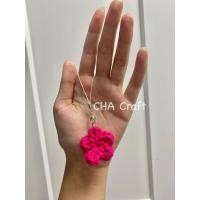 ราคา CHA_craft ❗️❗️SALE❗️❗️พวงกุญแจไหมพรม จี้ห้อยกระเป๋า ห้อยมือถือ สีชมพูเข้ม (19193950419)