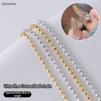 ราคา Tutu 50 ซม.Mini เล็บลูกเหล็ก Silver Gold โลหะเล็บอุปกรณ์เสริม 3D ตกแต่งเล็บเล็บโซ่ VN (51105841986)