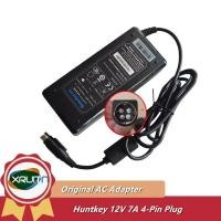ราคา Huntkey HKA ของแท้0901207-7A เครื่องชาร์จอะแดปเตอร์ AC 12V 7A ปลั๊ก 4 พิน 84W แหล่งจ่ายไฟ (49553249437)