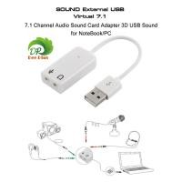 ราคา 7.1 Channel Audio Sound Card Adapter 3D / USBการ์ดเสียงเสมือนจริง 7.1 3D ภายนอก USB อะแดปเตอร์ 3.5mm สำหรับNoteBook/PC (6141295046)