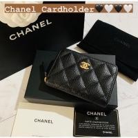 ราคา ใหม่ แท้ (ผ่อน0%)❤️ Chanel Cardholder Zippy Coin คาเวียร์สีดำ อะไหล่ทอง Holo31 (11897477648)