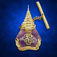 ราคา เข็มกลัดติดเนคไท สธ มูลนิธิสิรินธร มีตุ้งติ้ง กะไหล่ทองลงยา (ขนาดเล็ก 2.8 x 1.6 ซม.) (57305755934)