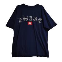 ราคา แม่เสือส่งจริง อก 50 นิ้ว ® เสื้อยืดแขนสั้นคอกลมสีกรมท่า ป้าย SWISS (17876962383)