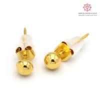 ราคา [ถูกที่สุด] OJ GOLD ต่างหูทองแท้ 90% กลมเกลี้ยง ขายได้ จำนำได้ มีใบรับประกัน ต่างหูทอง ต่างหู (584467278)