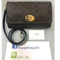 ราคา COACH MINI RUBY CROSSBODY IN SIGNATURE CANVAS COACH F34615 แท้% (956778023)