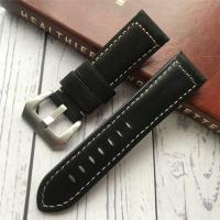 ราคา เหมาะสําหรับ Panerai Panerai Panerai สายหนังแท้ชาย PAM111 441 Crazy Horse สายนาฬิกาหนัง 24 มม. (44955083500)