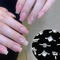 ราคา DSTH 2 ชิ้นสะท้อนแสง Sparkle Zircon Square Marquise คริสตัลเล็บ Rhinestones ตกแต่งเล็บ Charms ร้อน (40927689587)