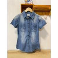 ราคา Wrangler เสื้อเชิ้ตแขนสั้นแต่งกระเป๋าหน้า (43153193875)
