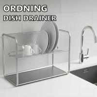 ราคา IKEA ORDNING จานคว่ําจาน 50x27x36 ซม. จานสแตนเลสและชาม ราวตากผ้า Rak Pengering Pinggan (46454064689)