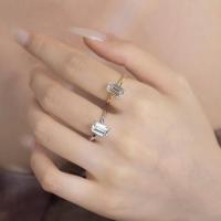 ราคา 3ct Emerald Cut Moissanite Diamond แหวนผู้หญิง (26712371343)