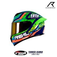 ราคา หมวกกันน็อค Real Helmet Thunder Skawad เขียว-ส้ม (18184197900)