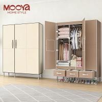 ราคา ตู้เสื้อผ้า ตู้เสื้อผ้าผ้า ตู้ผ้า ตู้เก็บของขนาดใหญ่พร้อมลิ้นชัก ประตูแบบดึงออกดีไซน์แม่เหล็ก พร้อมลิ้นชัก โครงเหล็ก (53404124379)