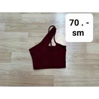 ราคา เสื้อครอปสายไขว้สีแดงเลือดนก (23562595366)