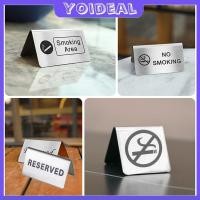 ราคา ป้ายจองสแตนเลส 3pcs ป้ายจองโต๊ะ ป้ายตั้งโต๊ะ 2 ด้าน ป้าย Reserved/No Smoking ขนาด 10 x 6 ซม ป้ายห้ามสูบบุหรี่ (26213558261)