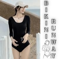 ราคา ชุดว่ายน้ำบอดี้สูท ชุดว่ายน้ำแฟชั่นผู้หญิง บอดี้สูทรัดรูป ‍♀️ ชุดว่ายน้ำแขนยาว ชุดว่ายน้ำเซ็กซี่ (28673463980)