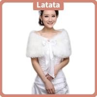 ราคา ผ้าคลุมไหล่เจ้าสาวสีขาว ขนเฟอร์เทียม หนา อุ่น สําหรับฤดูหนาว งานแต่ง (40062725388)