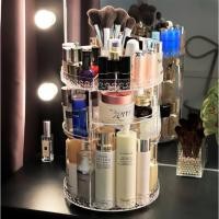 ราคา กล่องใส่เครื่องสำอางค์ รุ่น 360 องศา หมุนรอบตัว ชั้นใส่เครื่องสำอาง เครื่องสำอางค กล่องใส่ (3315617916)