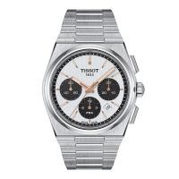 ราคา Tissot PRX Automatic Chronograph ทิสโซต์ พีอาร์เอ็กซ์ T1374271101100 สีขาว เทา นาฬิกาผู้ชาย (18061618789)