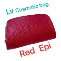 ราคา Louis Vuitton Cosmetic Bag Red Epi แท้100% (3311723729)