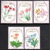 ราคา J170-5 แสตมป์ญี่ปุ่นใช้แล้ว ชุด Seasonal Flowers Series 5 - Spring ดวง 80 Yen ปี 2013 ใช้แล้ว สภาพดี ครบชุด 5 ดวง (7990233230)