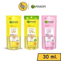 ราคา (หลอดใหญ่ 30มล) GARNIER Super UV การ์นิเย่ ซุปเปอร์ ยูวี เอสพีเอฟ50+ PA++++ สูตรไลท์ คอมพลีท / สูตรแมท / สูตรซากุระ ไวท์ (10289254746)