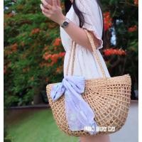 ราคา กระเป๋าสะพายไหล่ใบใหญ่ กระเป๋าสานผักตบชวาทรงสวยคัดคุณภาพจากแหล่งผลิต (16214150308)