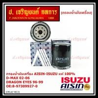 ราคา AISIN แท้100% (ผู้จัดจำหน่ายถูกต้อง) กรองน้ำมันเครื่อง ISUZU KBZ 2500 DI,TFR รหัส 8-97309927-0 OFLAZ-4013 (27239577351)