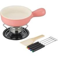ราคา Wahei freiz Dipper Cheese Fondue Pot Set สีชมพู DR-5470 (43318045394)