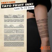 ราคา สติ๊กเกอร์รอยสักชั่วคราวหมึกผลไม้ รอยสักชั่วคราวติดทนนาน ติดทนนาน 15 วัน 217 (56451447149)