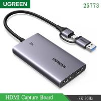 ราคา UGREEN CM726 รุ่น 25773 HDMI Capture Card 2K@ 30 Capture & 4K Loop-out HDMI to USB/Type-C Video (26587217246)