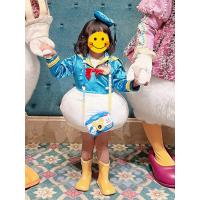 ราคา ชุดฮาโลวีน คอสเพลย์ Cross-dressing ฤดูใบไม้ร่วงและฤดูหนาวเสื้อผ้าเด็กน่ารัก Donald Duck Onesies เด็กชายและเด็กหญิงเด็กทารก Romper เครื่องแต่งกายฮาโลวีนเครื่องแต่งกายเด็ก Cos (24385873178)