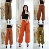 ราคา (มาใหม่) Mipz กางเกงผ้าไทยขาจั๊ม กางเกงลายไทย กางเกงขายาวผู้หญิง (26131373616)