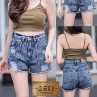 ราคา กางเกงยีนส์ขาสั้นสีดำฟอก (7944053897)