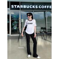 ราคา Phapassz - Set2ชิ้น เสื้อยืดผ้าTK ไม่หนา กางเกงขาม้าแต่งแถบ2เส้น มีกระเป๋า Nicha (28008496473)