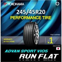 ราคา (ส่งฟรี) YOKOHAMA 245/45R20 รุ่น ADVAN SPORT V105 ZP RUN FLAT ยางใหม่ ปี2024 (1เส้น) Made in Japan ยางรันแฟลต 245 45R20 (42154482022)