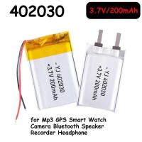 ราคา 402030 1-20 ชิ้น แบตเตอรี่ลิโพ 3.7V 200mAh ชาร์จได้ สำหรับ Mp3 GPS นาฬิกาอัจฉริยะ กล้อง ลำโพงบลูทูธ (44461803589)