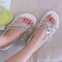 ราคา รองเท้าแตะสายคาดไขว้ใสติดเพชร (2339537779)