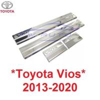 ราคา ชายบันได โตโยต้า วีออส TOYOTA VIOS 2013 - 2020 ชายบันไดประตู กันรอยประตูสแตนเลส สคัพเพลท (18840661435)