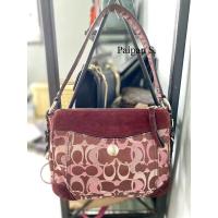 ราคา กระเป๋าแบรนด์ Coach มือสอง หนังแท้ สีแดง สะพายไหล่ได้ ถือได้ (21160510254)
