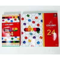 ราคา COLLEEN สีไม้ ดินสอสีคอลลีน 12 แท่ง 24 สี / 24 สี 24 แท่ง นีออน (25611671172)