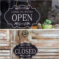 ราคา ป้ายไม้กระดานป้ายหน้าร้าน OPEN/CLOSED 2ด้าน (55701053204)