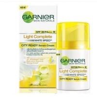 ราคา Garnier Light Complete White Speed City Ready SPF 36/ PA+++ Serum Cream 50ml ของใหม่ อยู่ในซิลล์ (1360087689)