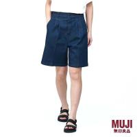 ราคา MUJI Ladies Stretch Denim Tucked Half Pants (42715299813)