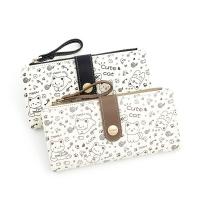 ราคา PGOODS-R139-2 Long Wallet กระเป๋าสตางค์ผู้หญิง Cat Motif Card Wallet (42654697247)