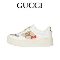 ราคา Gucci Double G series ปักรองเท้าลำลองสำหรับผู้ชายและผู้หญิงรองเท้าผ้าใบแฟชั่น (26422562346)
