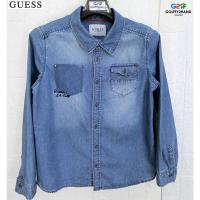 ราคา GUESS แท้ อก38ญ เสื้อเชิ๊ตแขนยาวยีนส์สปอตสุดเท่ห์ (19011408414)