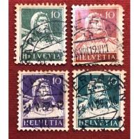 ราคา แสตมป์เก่า HELVETIA ประทับตรา จำนวน 4 ดวง (11453684991)