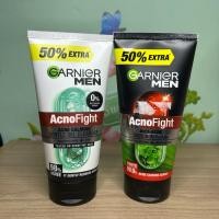 ราคา Garnier men acno fight face wash การ์นิเย่ ผลิตภัณฑ์ทำความสะอาดผิวหน้า ลดปัญหาสิว 150 มล. (40575889472)